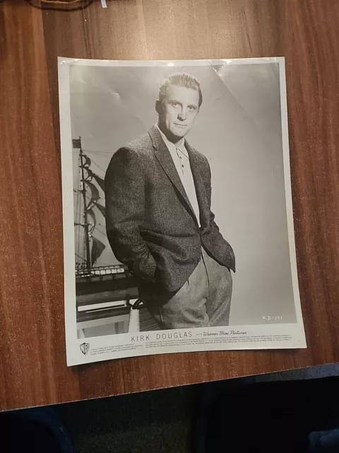 Autogramm Foto Film Kirk Douglas/Echtfoto/Warner Bros. 1960er/25cm ×20cm/SW-Foto