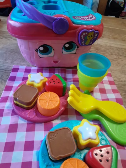 LeapFrog Shapes & Sharing Picnic Basket With Accessories - VGC