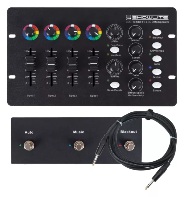 DMX Controller 16 Kanäle LED Bühnenlicht Licht DJ Set Fuß Fernbedienung Kabel