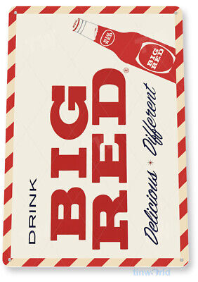 Big Red Vintage Retro Soda Tin Sign D168