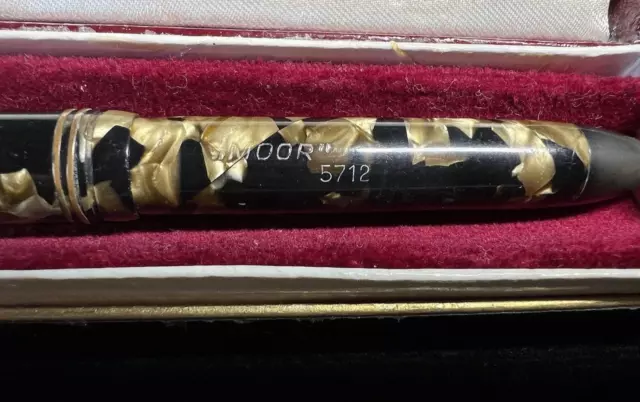 Moor 5712 Stift Füllfederhalter Zelluloid A Hebel Kipphebel Schreibt Alte 1940