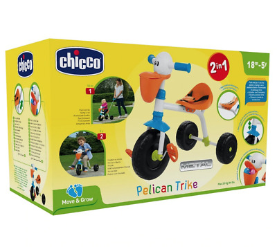 Chicco Chicco Triciclo Bambini Pellicano Bimba e Bimbo con Bianco/Blu 