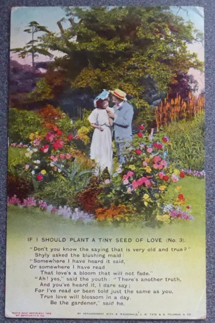 Vintage Postcard Bamforth & Co Ltd Series No 4538/3 Song Card Unposted