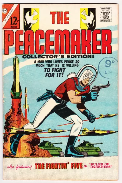 Peacemaker # 1 -  1St Solo Series / Fightin' Five App / Scarce - Charlton 1967