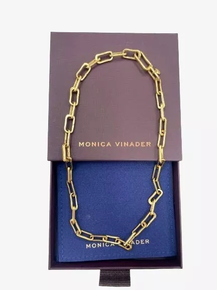 Monica Vinader Alta Capture Charm Halskette - 18kt Roségold Vermeil - Neu