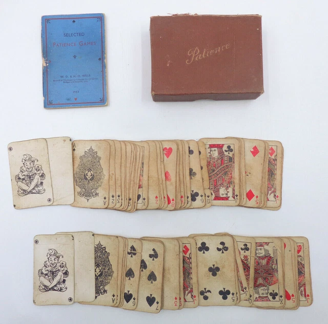 Ancien Petit Jeu De Cartes Patience Games 1933 Wd & Ho Wills Angleterre J12