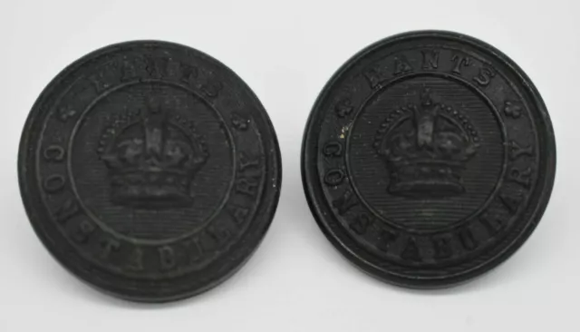 Vintage Obsolete Hants Police Constabulary Uniform Button x 2 by Grove & Sons