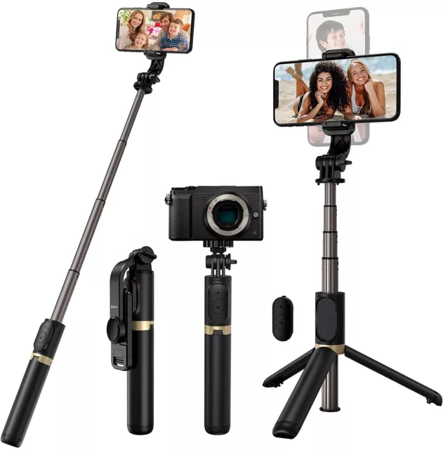 Perche à Selfie Extensible Bluetooth Trépied 360° Télécommande Caméra Smartphone