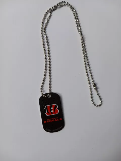 Cincinnati Bengals Anhänger mit Kette / Dog Tag, NFL American Football, Neu