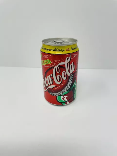 Coca Cola Soda Can 325 Ml Super Cup Soccer Football Thailand 2001 Full