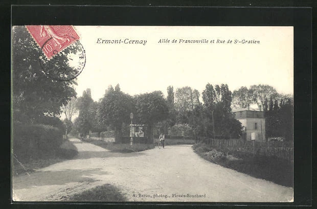 CPA Ermont-Cernay, Allee de Franconville and Rue de St-Gratien 1907