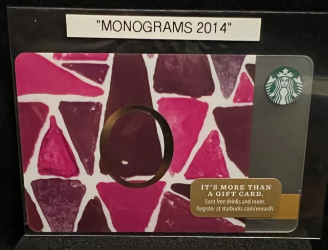 STARBUCKS USA GIFT Card - 2014 Holiday Edition Monograms O - New
