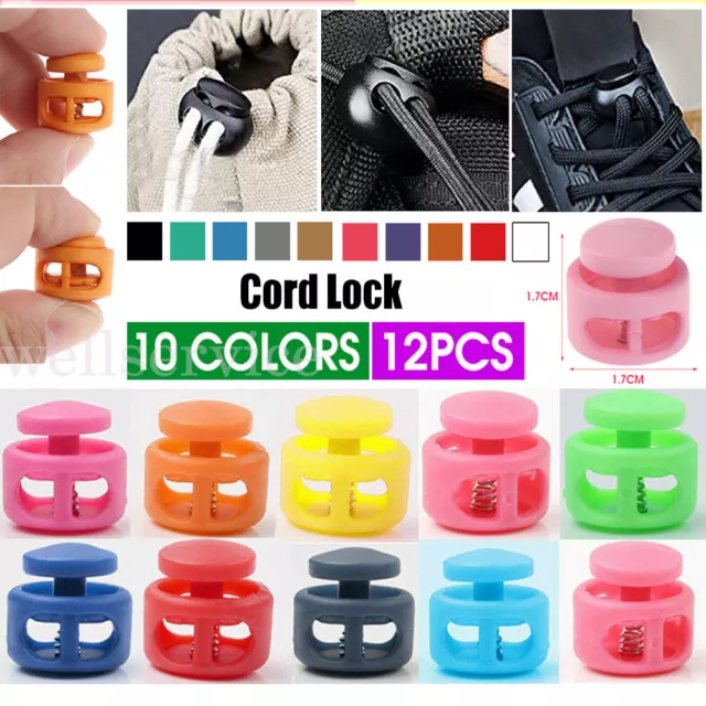 10 Pack Plastic Cord Lock Toggle Clip Cord Lock for Clothing/Shoe  Accessories