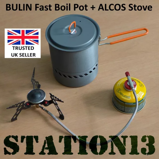 Fast Boil Pot & Gas Stove Set - Energy Saving - Compact - Camping - STATION13