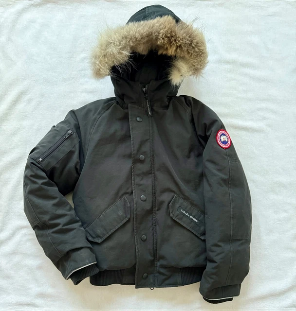 Canada Goose 10/12 M Youth Rundle Bomber Chilliwack Kids Black Winter Jacket