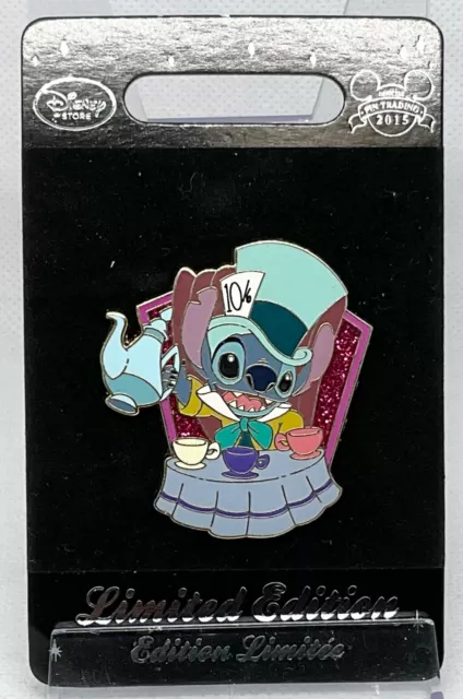 Disney Store UK  2015 Alice in Wonderland Stitch as Hatter LE 750 Pin