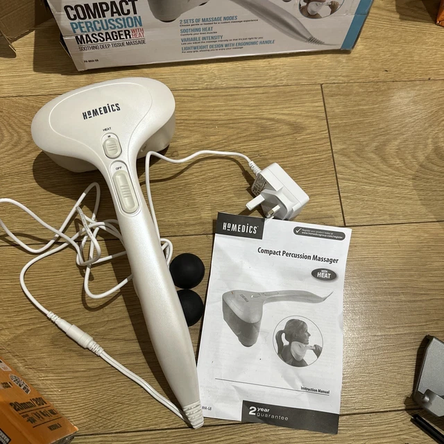 HoMedics Compact Percussion Massager with Heat - Massage Gun Deep Tissue