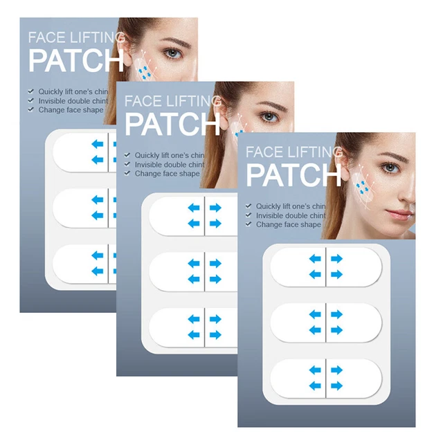 12Pcs Face Lifting Sticker Lift Tape Invisible Thin V-Shape Make-up Lift To-R9