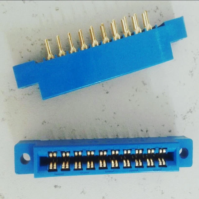 10-Pack Industrial 54-Pin Card Edge Slot Socket Connectors - 27x2P, 2.54mm Pitch, 3A (Model ECS54SB1A1-B)