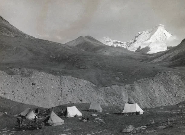ADVANCED BASE CAMP George Mallory Mount Everest Expedition 1921 Old ...