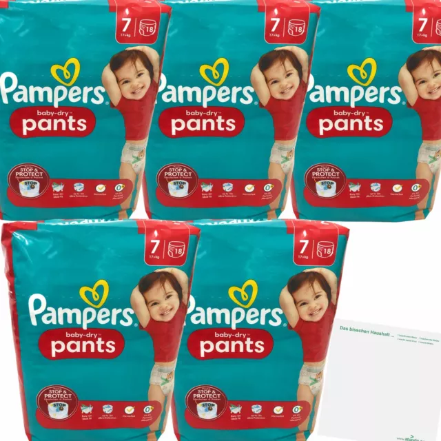 Pampers Baby Dry pants Gr.7 Extra Large 17+kg 5er Pack 5x18 St 90 Windeln  usy