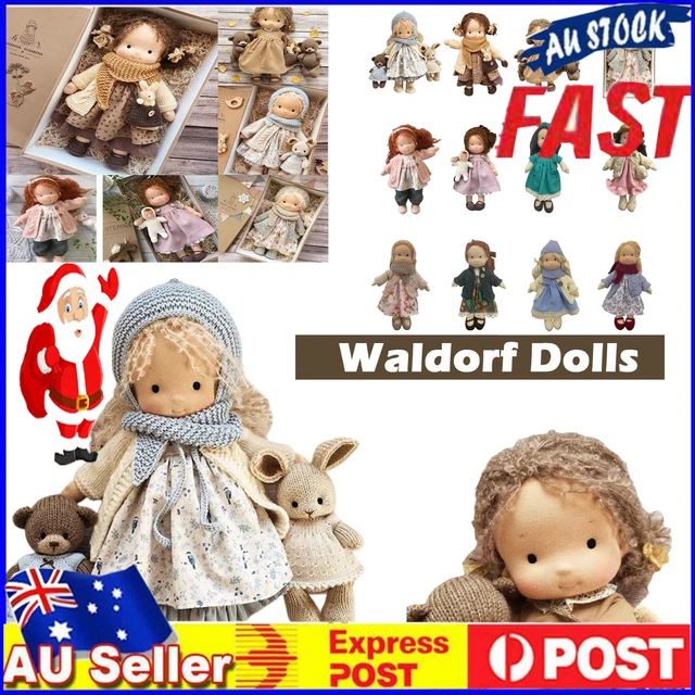 Handmade Waldorf Dolls Toys - Knitted Doll, Plush Doll - Unique Christmas Gift f