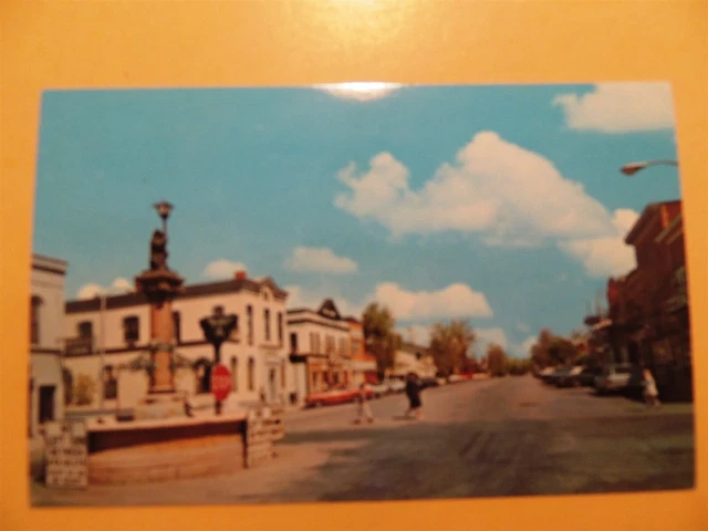 Geneseo New York vintage postcard street view on Main Street