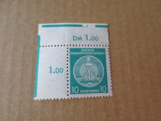 DDR 1956 Dienst MiNr 30 yII ** postfrisch geprüft BPP aus der Bogenecke