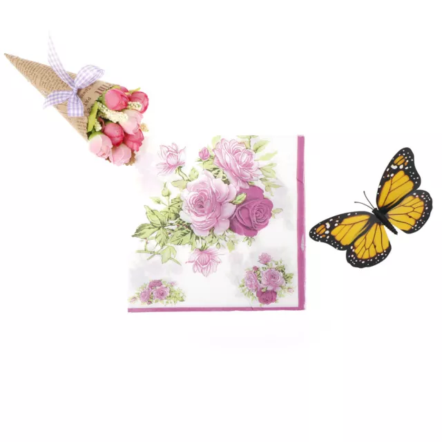 20 piezas/bolsa flor boda fiesta 2 capas desechable 33 cm servilletas mesa de boda dec ZR