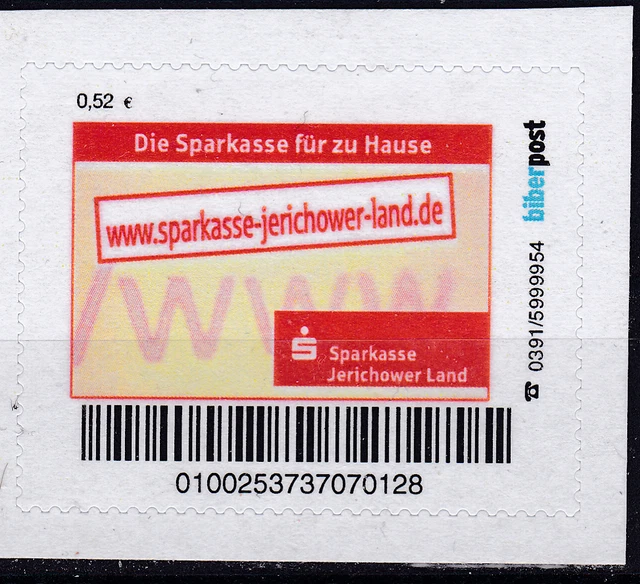 Privatpost. Biberpost. Sparkasse Jerichower Land, postfrisch