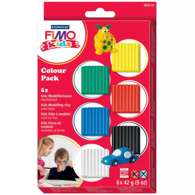 kids Modelliermasse-Set Colour Pack 'basic', 6er Set FIMO 8032 01 (4007817805176