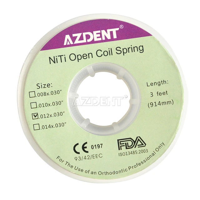 Orthodontics Dental Niti Open Coil Springs Dia.012 inch, 914mm ---1 piece /roll