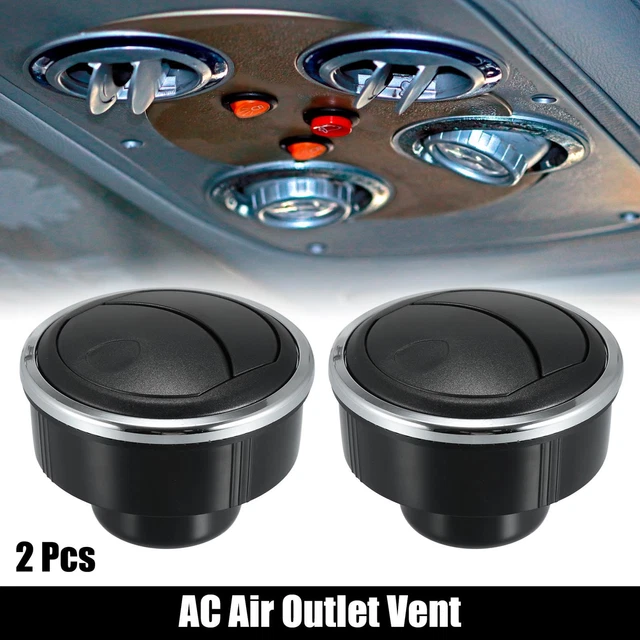 2Pcs Rotating AC Air Outlet Vent Electroplate Knob for RV Boat 85mm 76mm 46mm