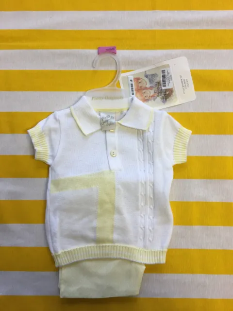 6 months Pretty Originals 2 piece outfit set lemon new with tags