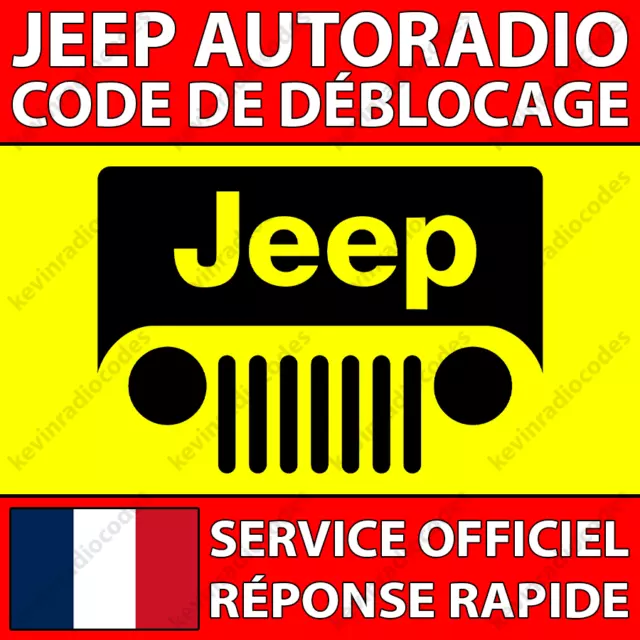 ✅Jeep Radio Code De Déblocage Pour Tous Modèles Mopar Uconnect R1 8.4 12.0 Vp2✅