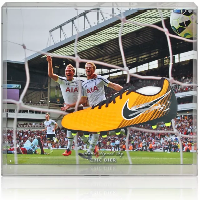 Eric Dier Tottenham Hotspur Hand Signed Football Boot Large Display AFTAL COA