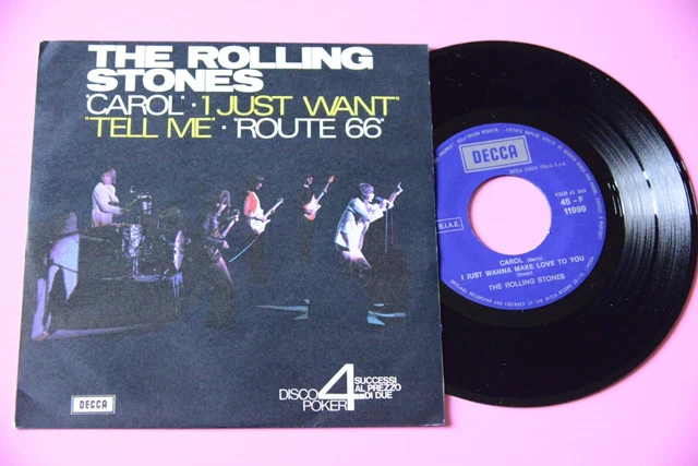 Rolling Stones 7"Carol Disco Poker Orig Italy 1970 Ex+ !!!!!!!!!!!!!