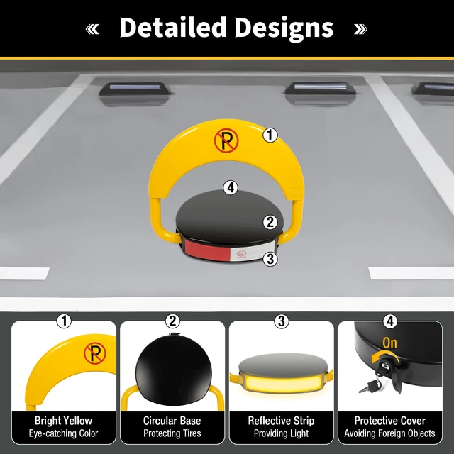 Elektrische Parkplatzsperre Mit Fernbedienung - Klappbar & Alarmsystem