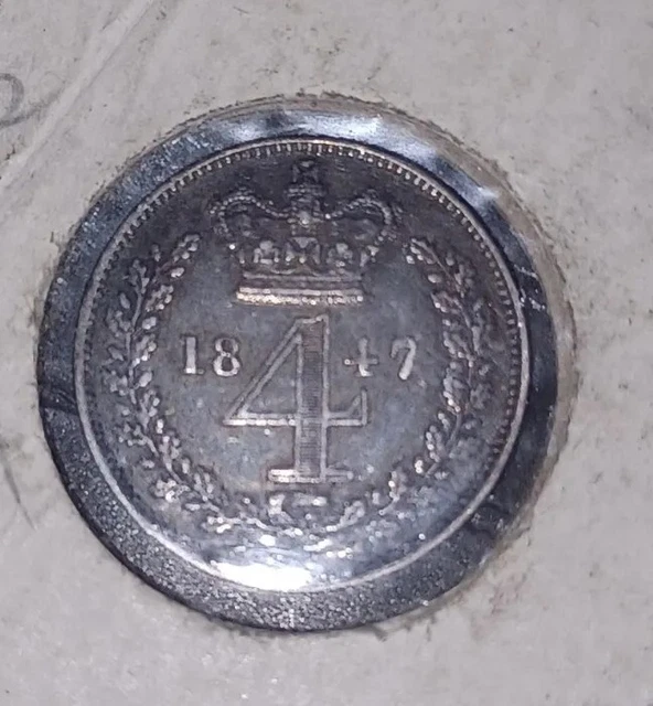 1847 Great Britain 4 Pence Victoria Fourpence Groat
