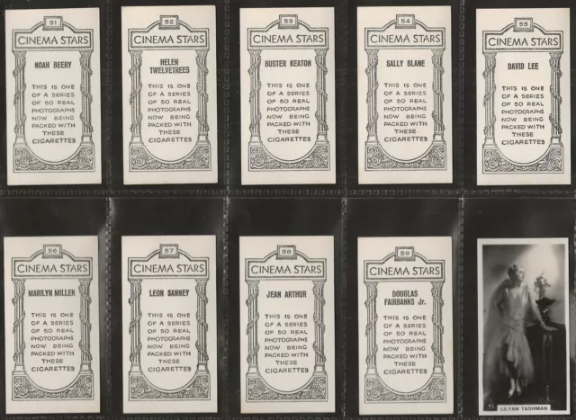 B.a.t.-Full Set- Cinema Stars 1929 (Set 9 F50 Cards) Josephine Baker All Scanned 3