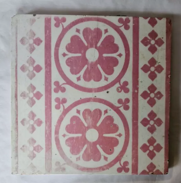 Charming Minton Neo Gothic  19Th Century 6 Inch Tile (B)