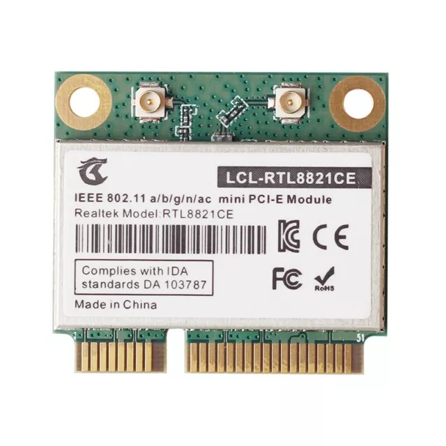 Carte Réseau PCI Express Sans Fil Double Bande (2.4G/300Mbps+5G/433Mbps)  Carte Bluetooth 4.0/ Wi-Fi 802.11a / b / g / n / ac Adaptateur PCI Express