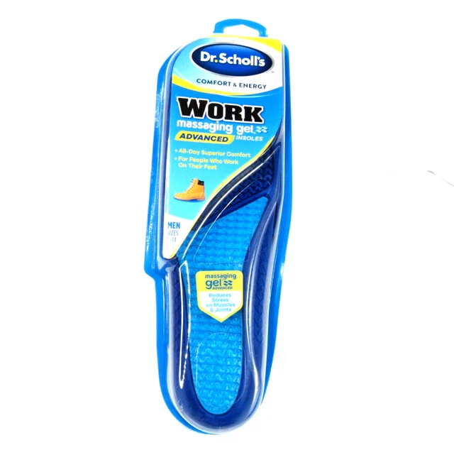 Dr. Scholl's Comfort & Energy Work Massaging Gel Advanced Insoles Men Sz 8-14
