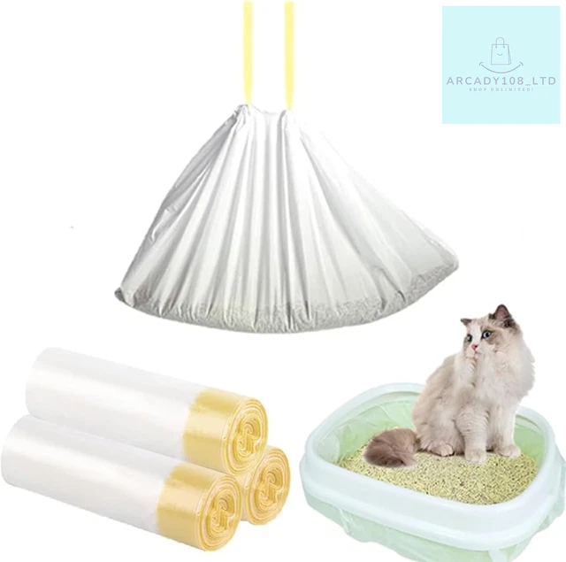 CAT LITTER TRAY Liners Cat Litter liners with Drawstring Scratch Resistant and £19.46