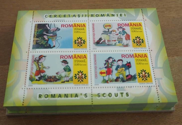 2005 Rumänien; 100 Blocks Pfadfinder, postfrisch/MNH, Bl. 357, ME 700,-