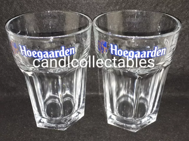 Pair Of Rare Collectable 250Ml Hoegaarden Beer Glasses Brand New Condition