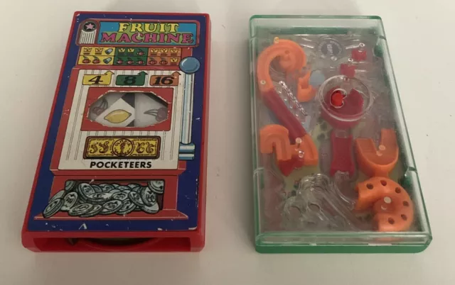 Vintage 1970’S,70’S Tomy Pocketeers Handheld Collectable Toy Games.fruit Machine