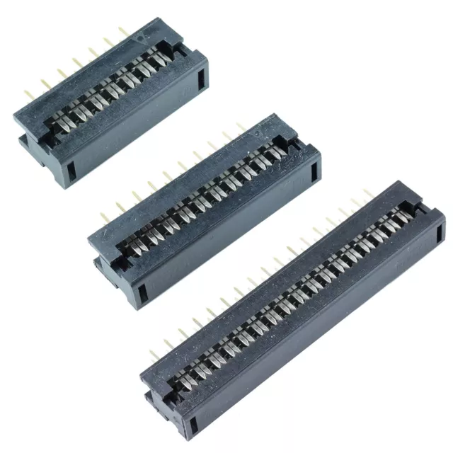 FLAT RIBBON CABLE IDC Socket Plug Connector 2.54mm Pitch £3.49