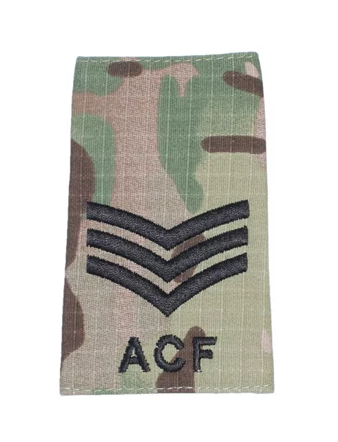 All Ranks Pair Black on Multicam / MTP ACF Rank Slides ( Cadets Army Cadet Force