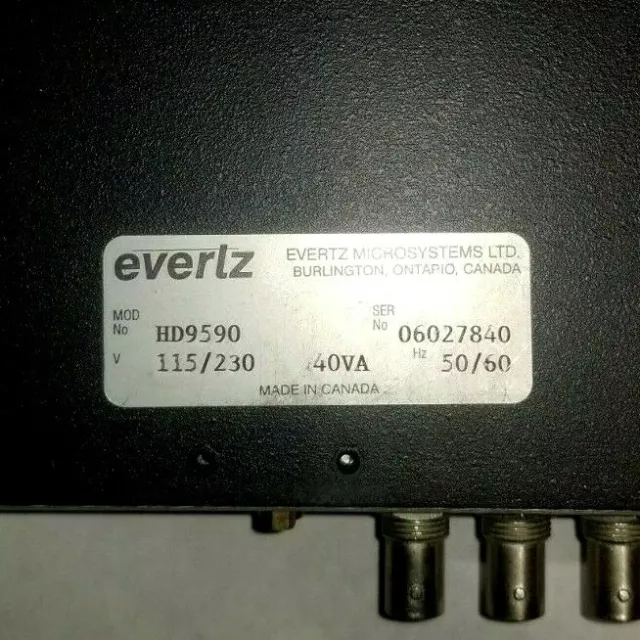 Evertz HD9650 HD Graticule Generator 3